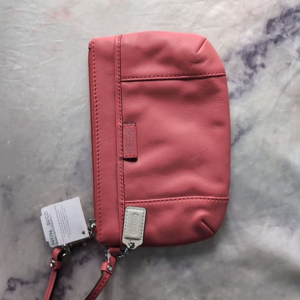 Coach pink hand wallet - see description for condition of wallet